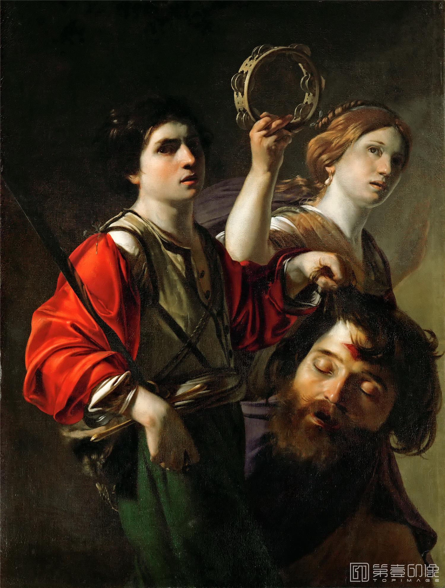 油画-卢浮宫-Bartolomeo ManfrediTriumph of David-0253